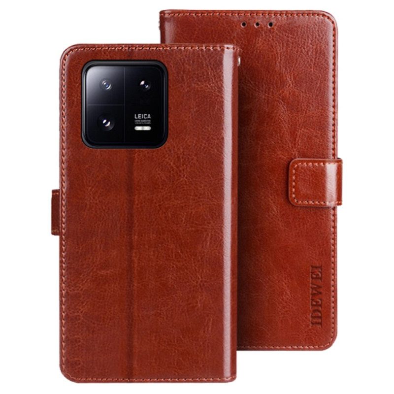 Custodia in pelle Xiaomi 13 Similpelle Idewei