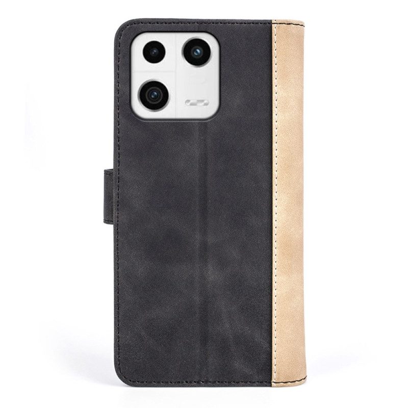 Custodia in pelle Xiaomi 13 Stile In Pelle Ondulata