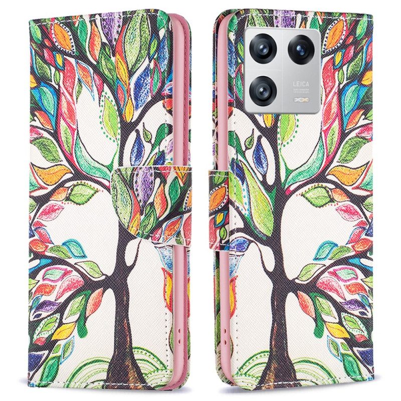 Folio Cover Xiaomi 13 Albero Dell'acquerello