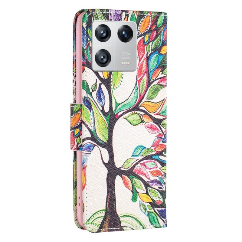 Folio Cover Xiaomi 13 Albero Dell'acquerello