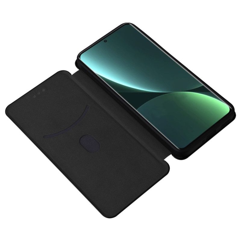 Folio Cover Xiaomi 13 Custodia in pelle Fibra Di Carbonio Colorata