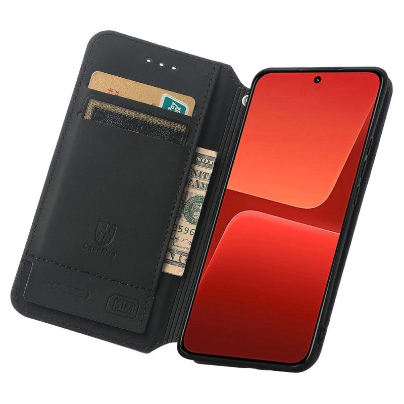 Folio Cover Xiaomi 13 Custodia in pelle Progettazione Caseneo Rfid