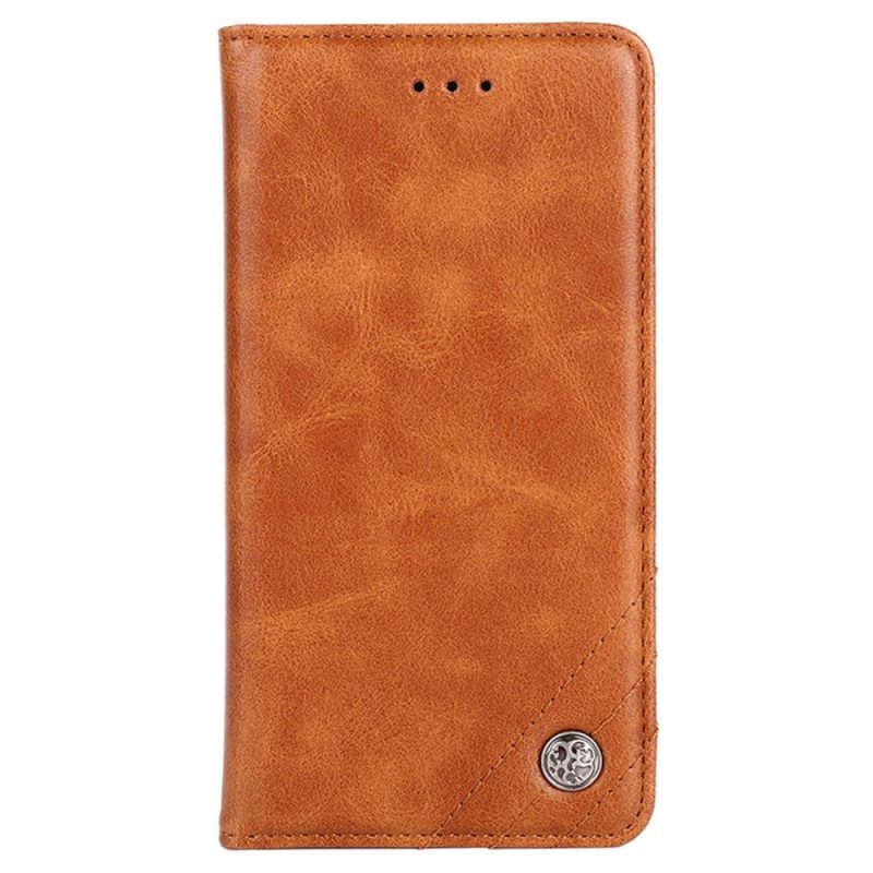 Folio Cover Xiaomi 13 Custodia in pelle Rivetti Decorativi