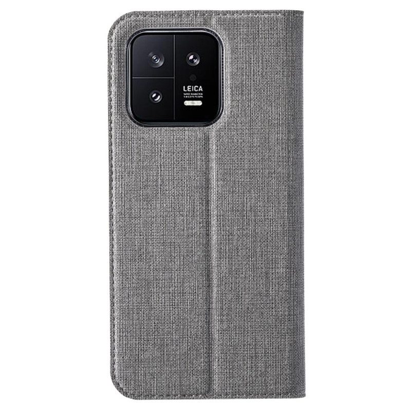 Folio Cover Xiaomi 13 Custodia in pelle Struttura Del Tessuto Vili