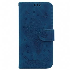 Folio Cover Xiaomi 13 Strappy Rose E Farfalle