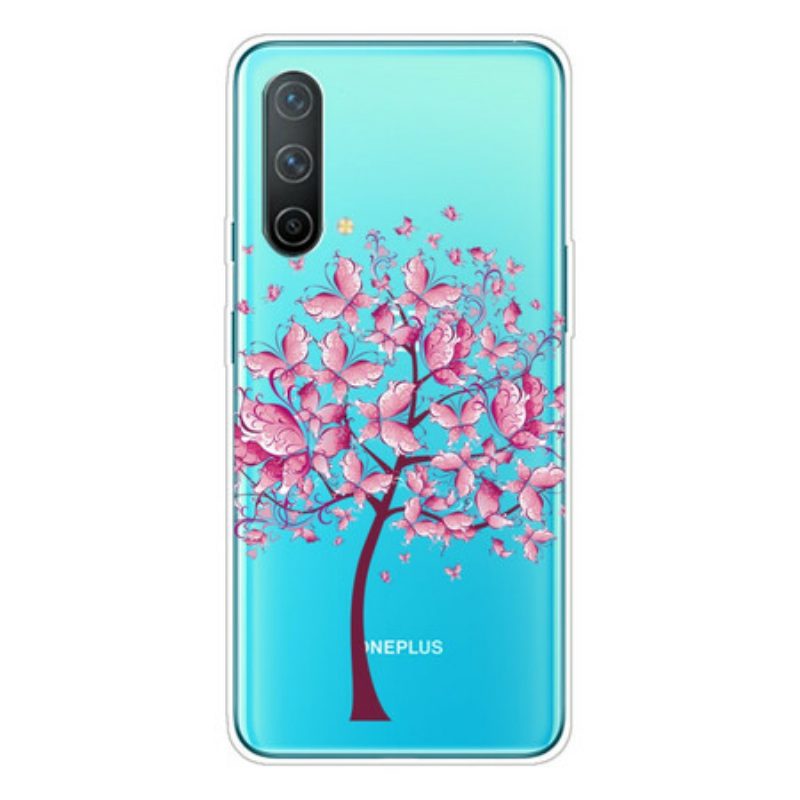 Cover OnePlus Nord CE 5G Albero Farfalla Trasparente