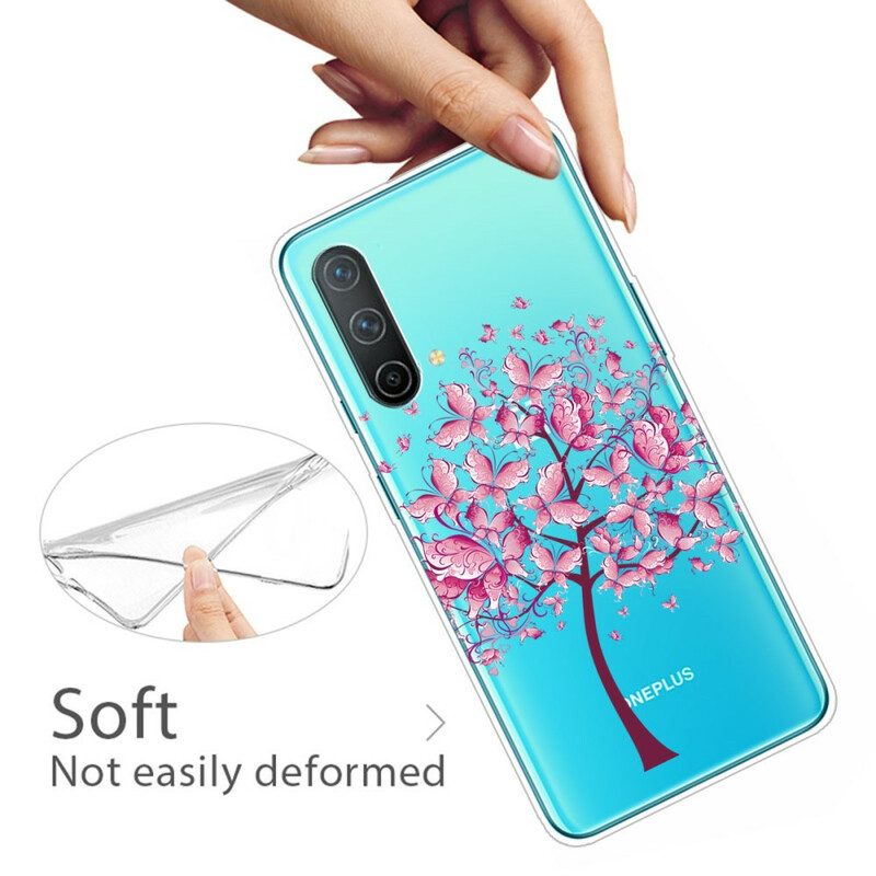 Cover OnePlus Nord CE 5G Albero Farfalla Trasparente