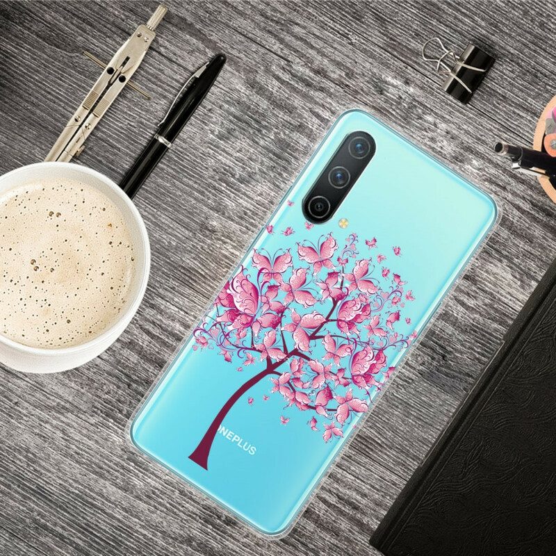 Cover OnePlus Nord CE 5G Albero Farfalla Trasparente