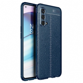 Cover OnePlus Nord CE 5G Doppia Linea Litchi Effetto Pelle