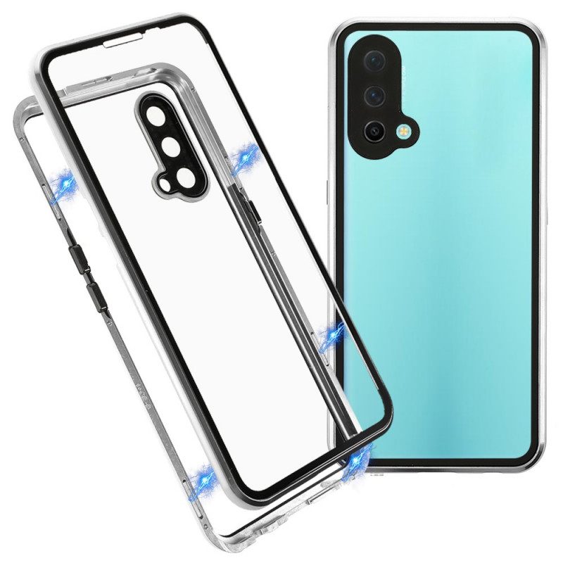 Cover OnePlus Nord CE 5G Due Lati In Vetro Temperato Magnetico E Metallo