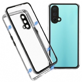 Cover OnePlus Nord CE 5G Due Lati In Vetro Temperato Magnetico E Metallo