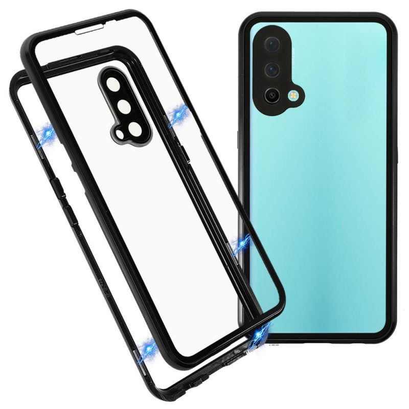 Cover OnePlus Nord CE 5G Due Lati In Vetro Temperato Magnetico E Metallo