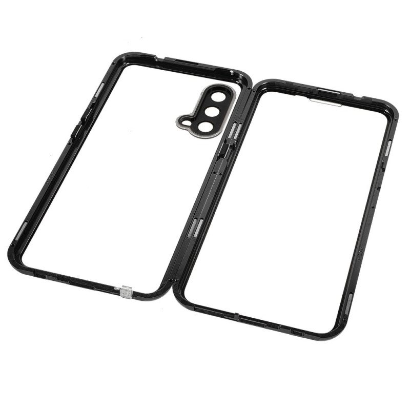 Cover OnePlus Nord CE 5G Due Lati In Vetro Temperato Magnetico E Metallo