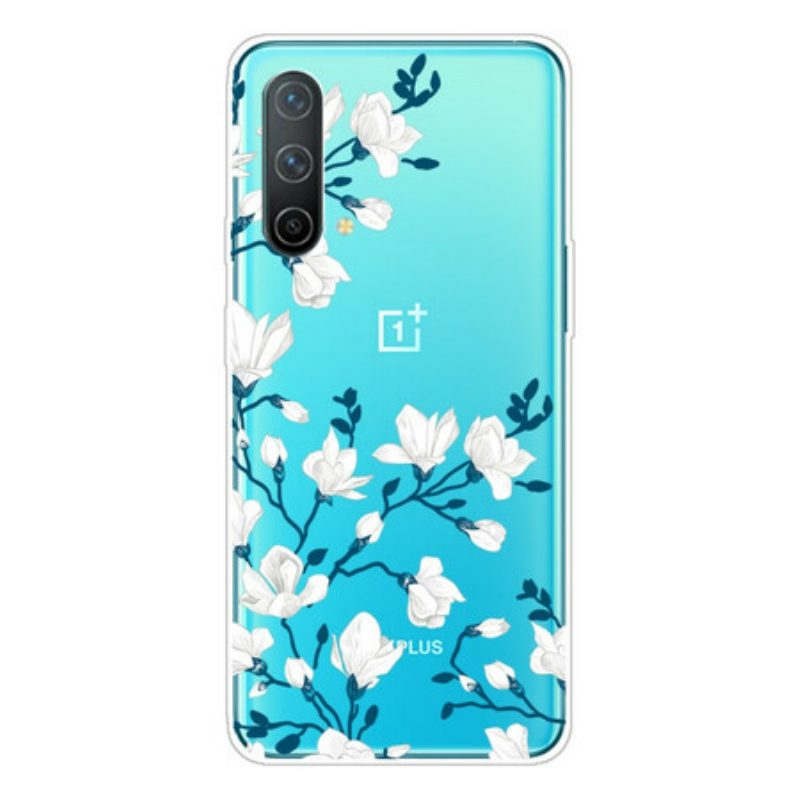 Cover OnePlus Nord CE 5G Fiori Bianchi