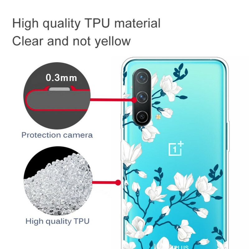 Cover OnePlus Nord CE 5G Fiori Bianchi