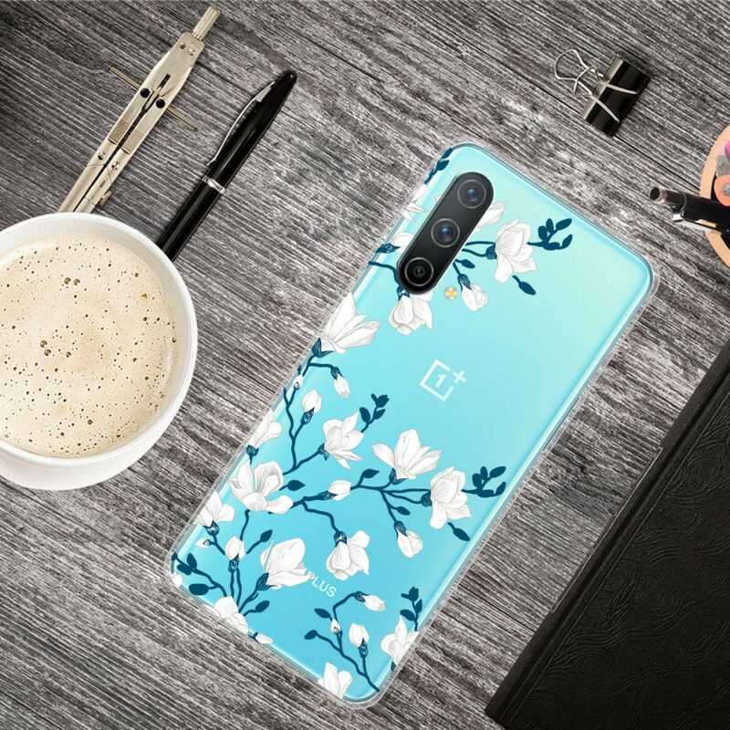 Cover OnePlus Nord CE 5G Fiori Bianchi