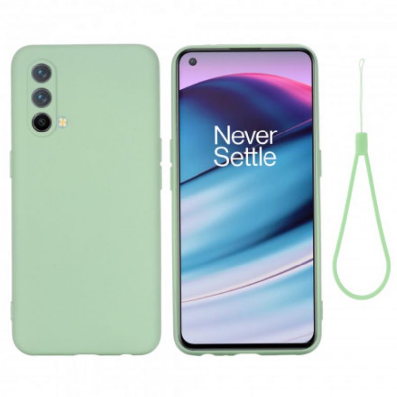 Cover OnePlus Nord CE 5G Silicone Liquido Con Cordino