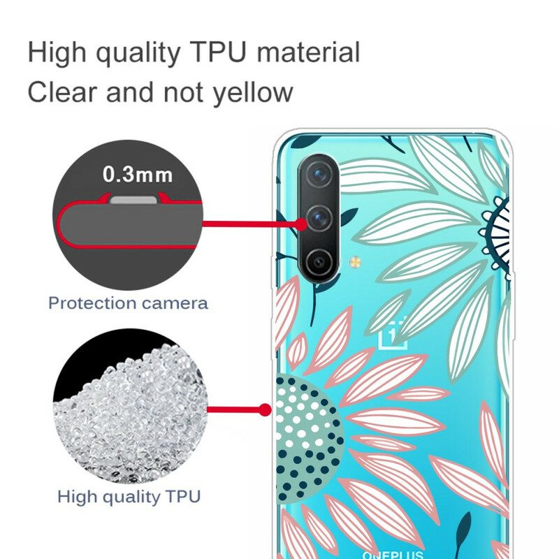 Cover OnePlus Nord CE 5G Un Fiore Trasparente