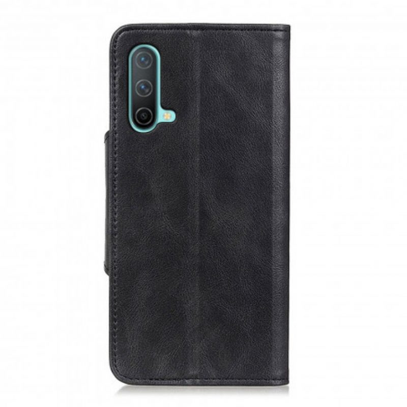 Custodia in pelle OnePlus Nord CE 5G Bottone Decorativo In Ecopelle