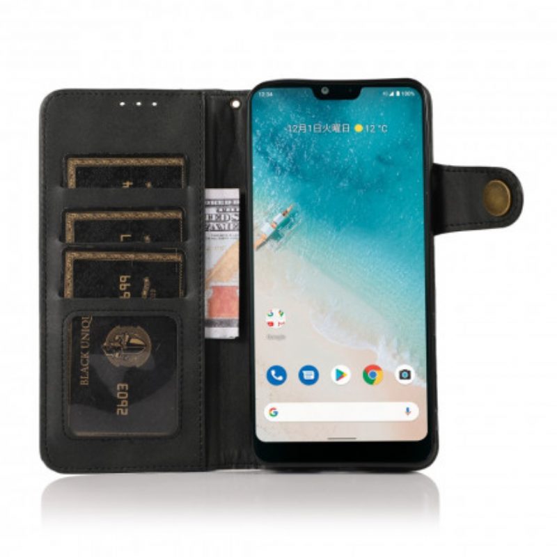 Custodia in pelle OnePlus Nord CE 5G Bottone In Ecopelle Khazneh