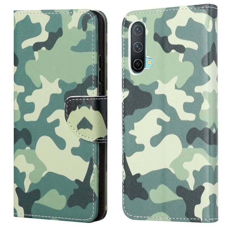 Custodia in pelle OnePlus Nord CE 5G Camuffamento Militare