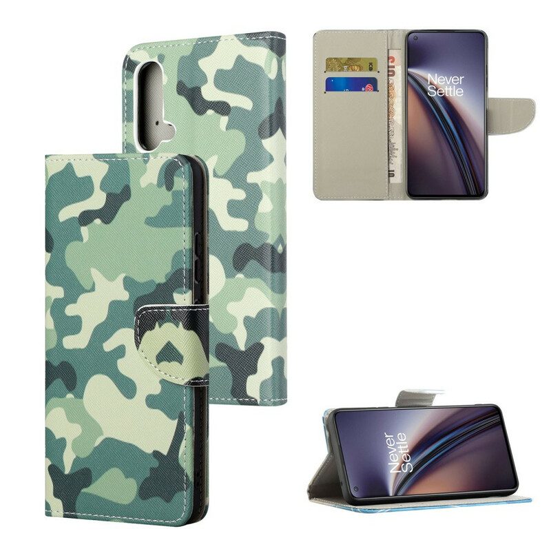 Custodia in pelle OnePlus Nord CE 5G Camuffamento Militare