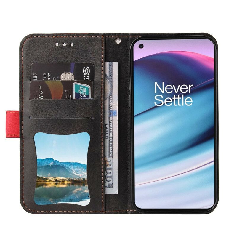 Custodia in pelle OnePlus Nord CE 5G Ecopelle Bicolore Colorata