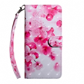 Custodia in pelle OnePlus Nord CE 5G Fiori Rosa