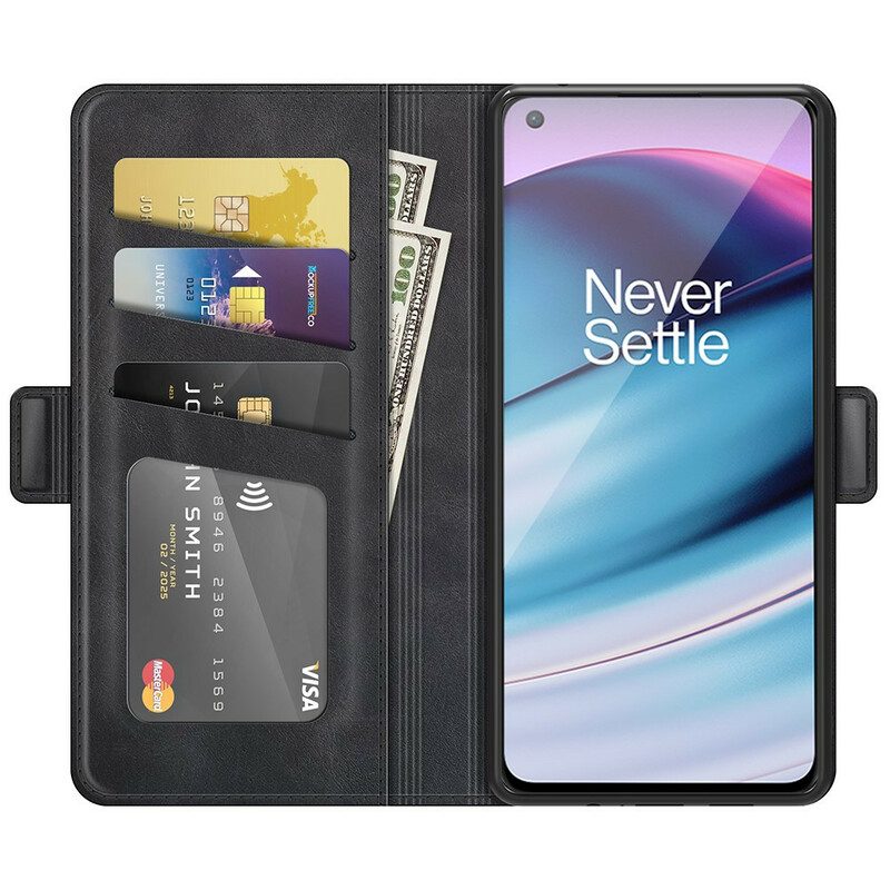 Custodia in pelle OnePlus Nord CE 5G Folio Cover Doppia Patta Classica