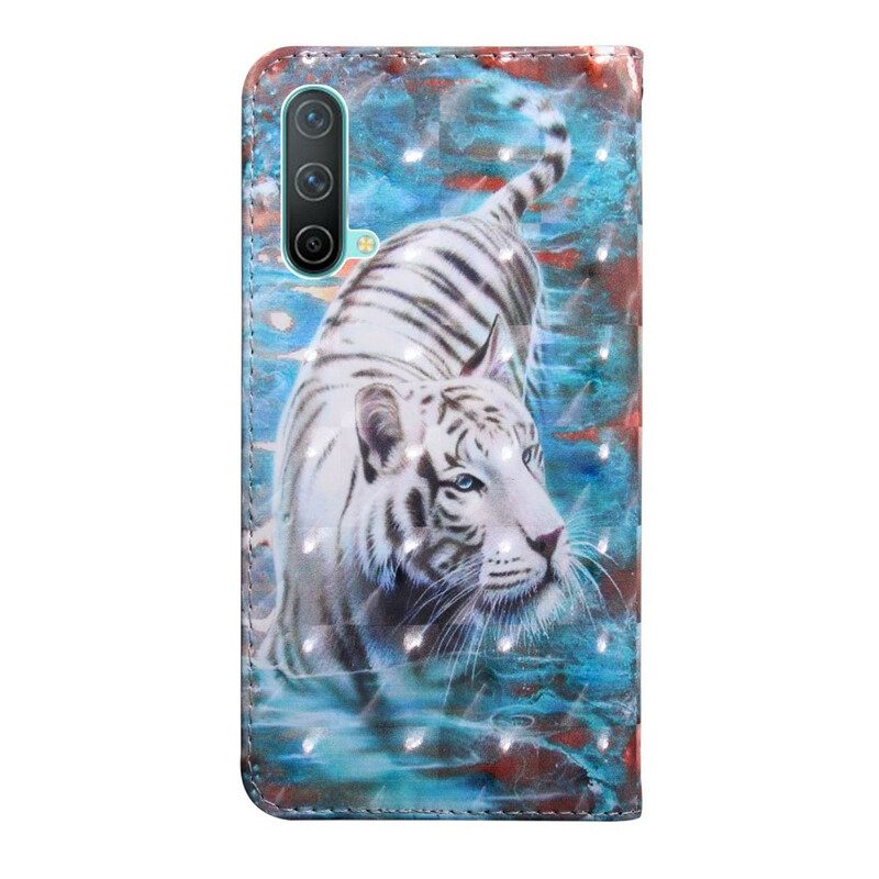 Custodia in pelle OnePlus Nord CE 5G Tigre In Acqua