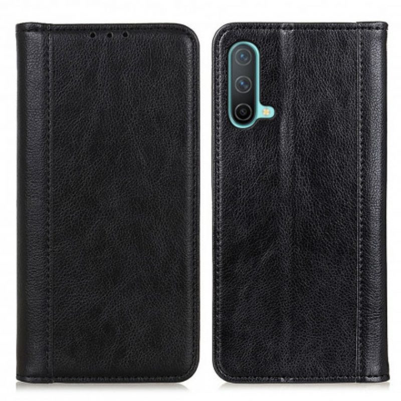 Folio Cover OnePlus Nord CE 5G Custodia in pelle Eleganza Split Litchi Leather