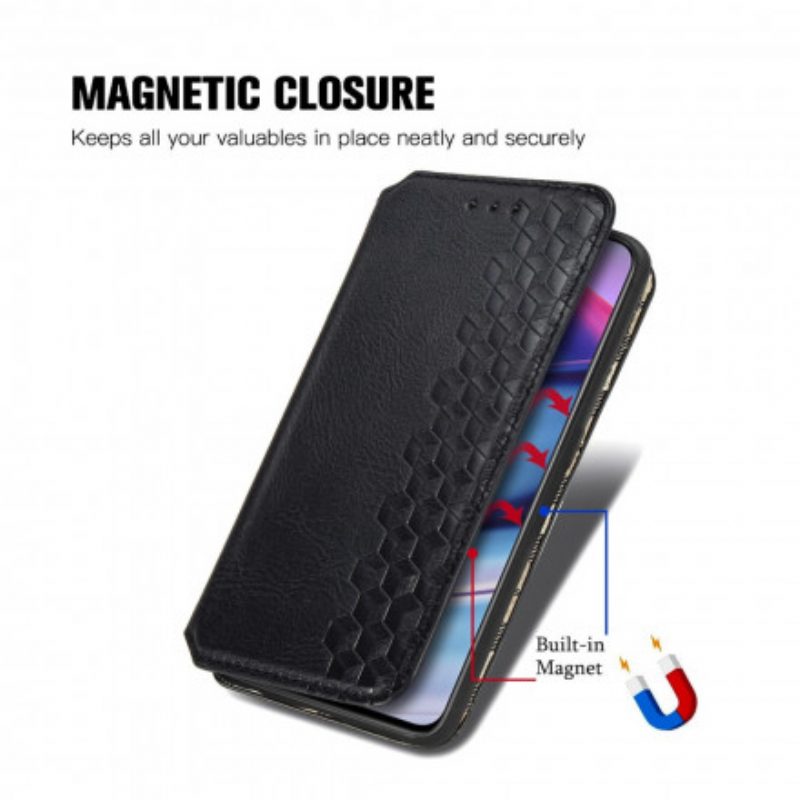 Folio Cover OnePlus Nord CE 5G Custodia in pelle Texture Diamante Effetto Pelle