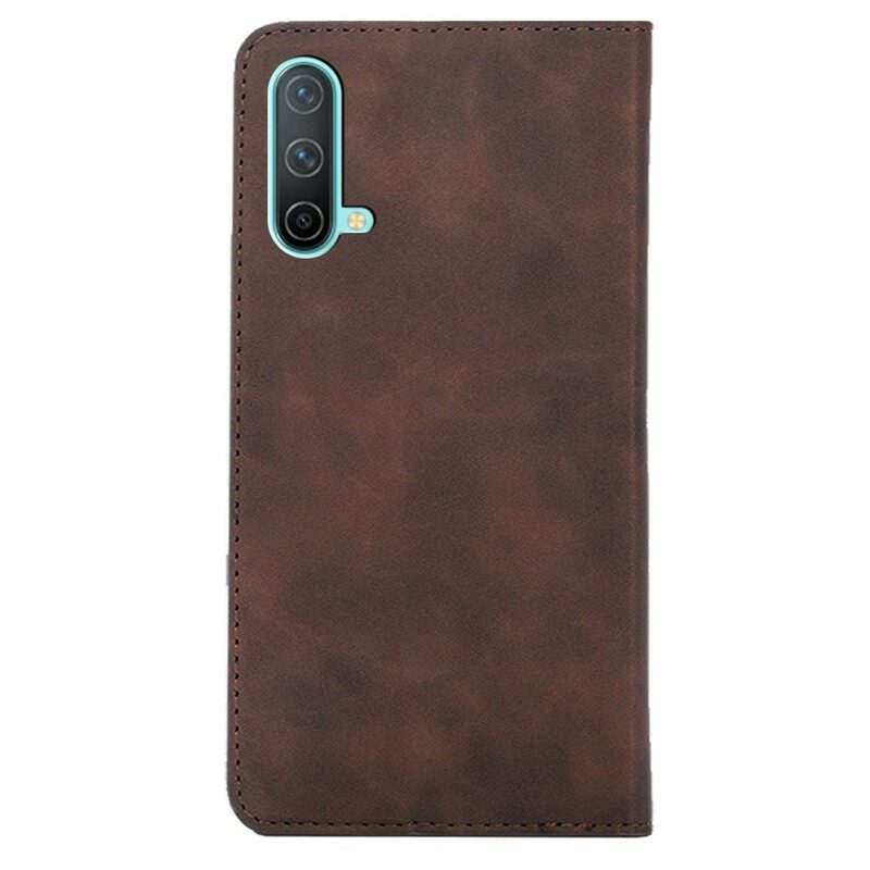 Folio Cover OnePlus Nord CE 5G Custodia in pelle Tocco Di Pelle