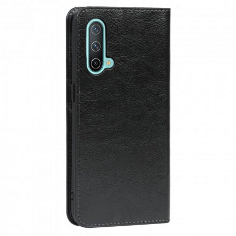 Folio Cover OnePlus Nord CE 5G Custodia in pelle Pelle Vera