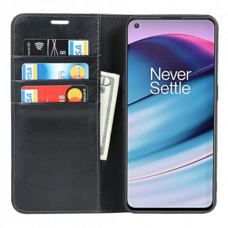 Folio Cover OnePlus Nord CE 5G Custodia in pelle Pelle Vera