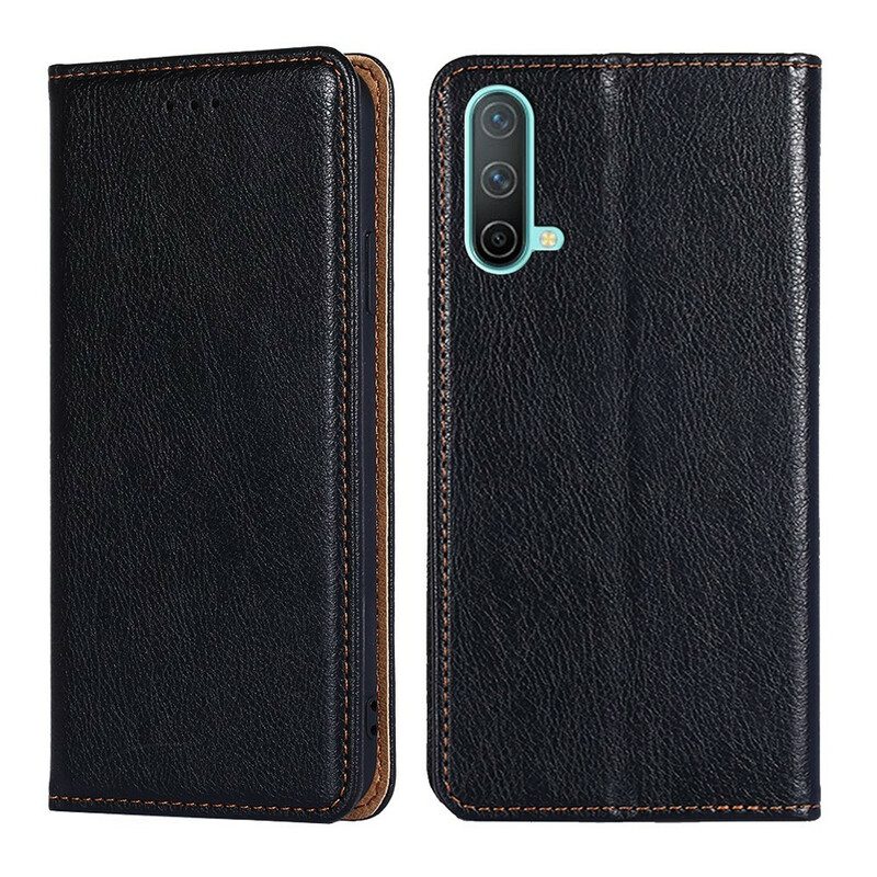 Folio Cover OnePlus Nord CE 5G Custodia in pelle Pelle Vera