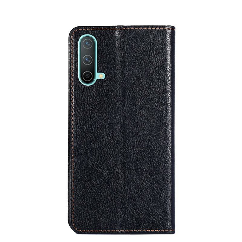 Folio Cover OnePlus Nord CE 5G Custodia in pelle Pelle Vera