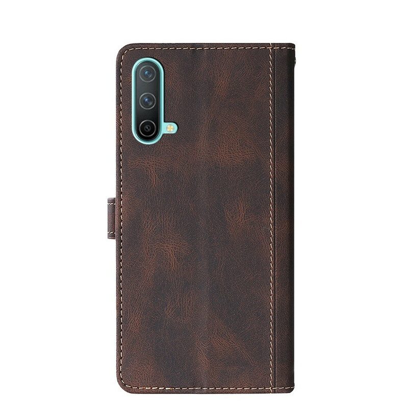 Folio Cover OnePlus Nord CE 5G Ecopelle Bicolore Elegante