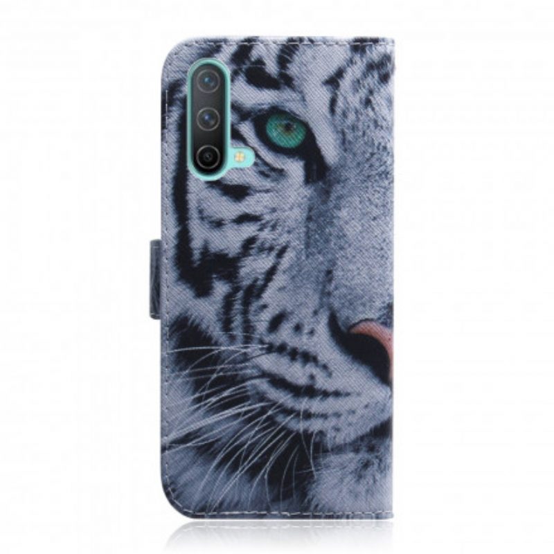 Folio Cover OnePlus Nord CE 5G Faccia Da Tigre