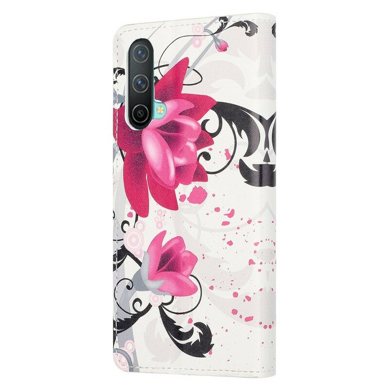 Folio Cover OnePlus Nord CE 5G Fiori Tropicali