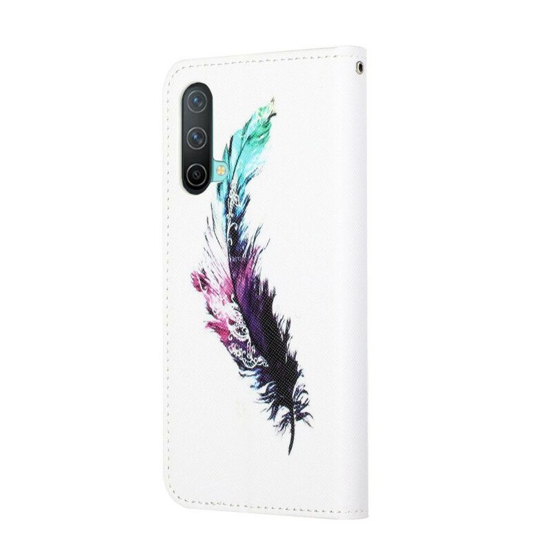 Folio Cover OnePlus Nord CE 5G Piuma Con Cordino