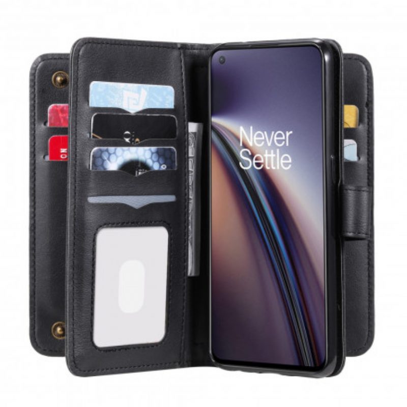 Folio Cover OnePlus Nord CE 5G Portacarte Multifunzione Da 10 Carte