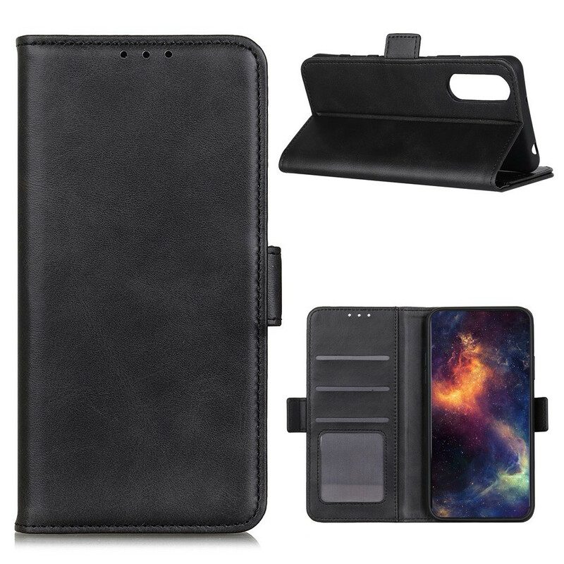 Custodia in pelle Sony Xperia 5 II Folio Cover Doppio Lembo