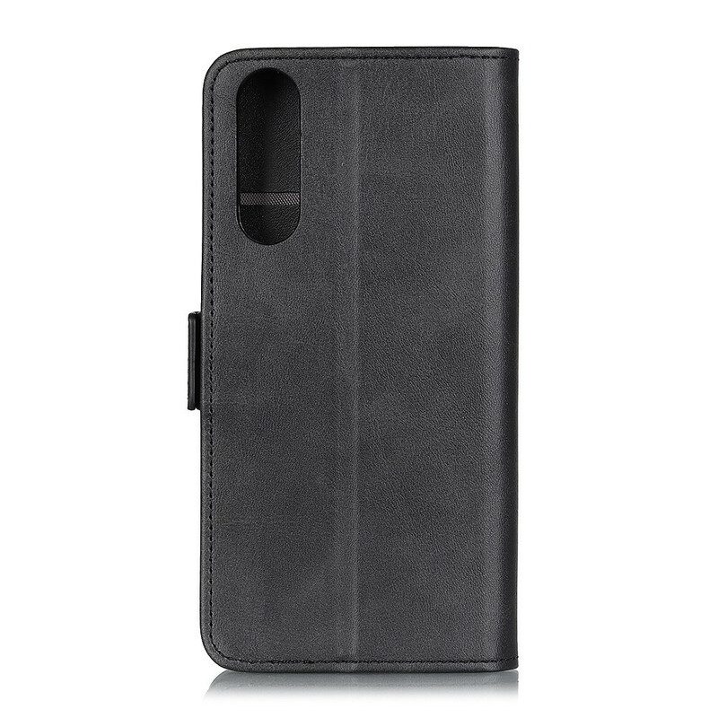 Custodia in pelle Sony Xperia 5 II Folio Cover Doppio Lembo