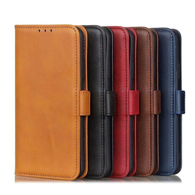 Custodia in pelle Sony Xperia 5 II Folio Cover Doppio Lembo