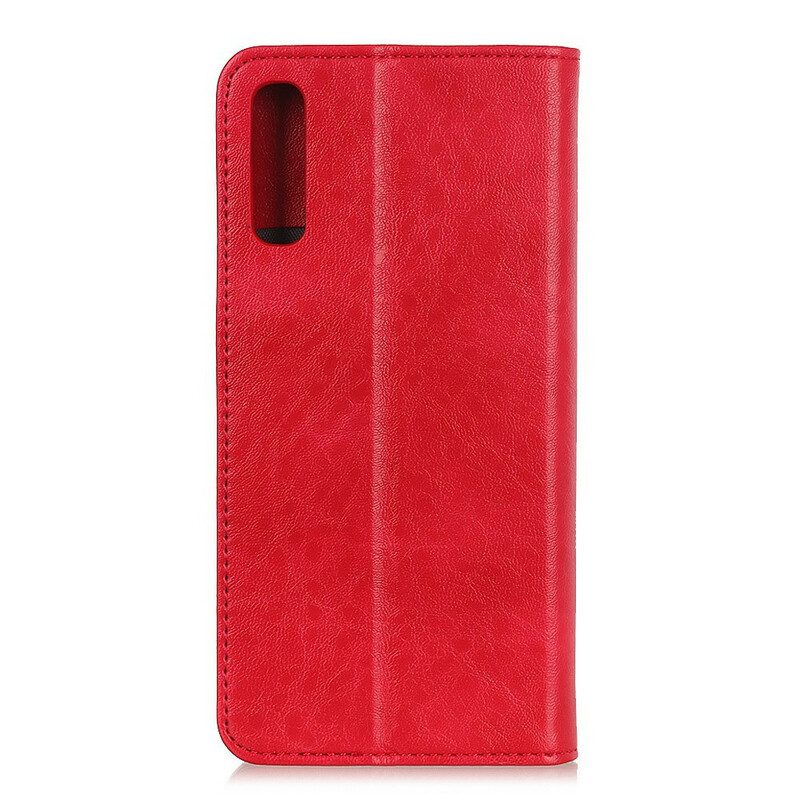 Folio Cover Sony Xperia 5 II Custodia in pelle Crosta Di Pelle Testurizzata