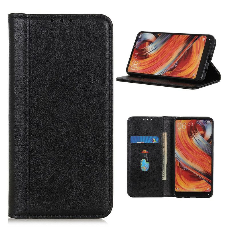 Folio Cover Sony Xperia 5 II Custodia in pelle Versione Crosta Pelle