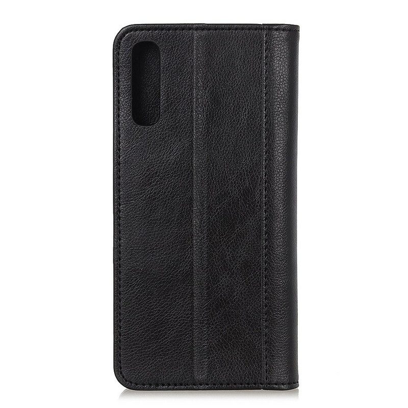 Folio Cover Sony Xperia 5 II Custodia in pelle Versione Crosta Pelle