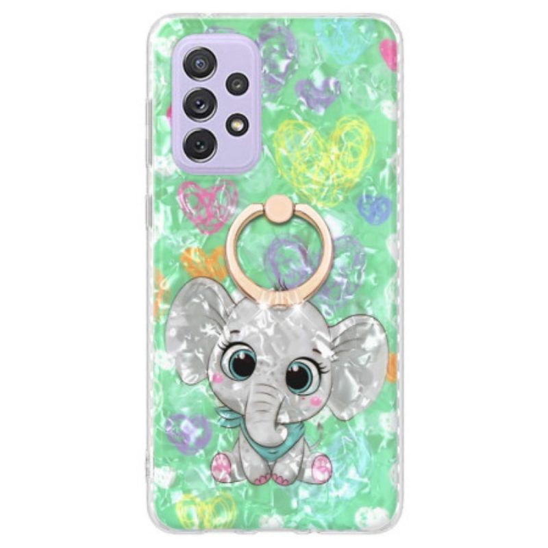 Cover Samsung Galaxy A23 5G Elefante Con Supporto Ad Anello