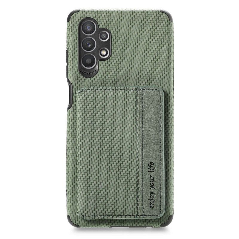 Cover Samsung Galaxy A23 5G Portacarte In Fibra Di Carbonio